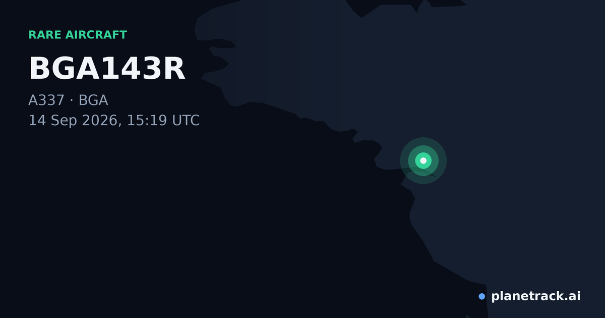 Map of where BGA143R's rare aircraft happened