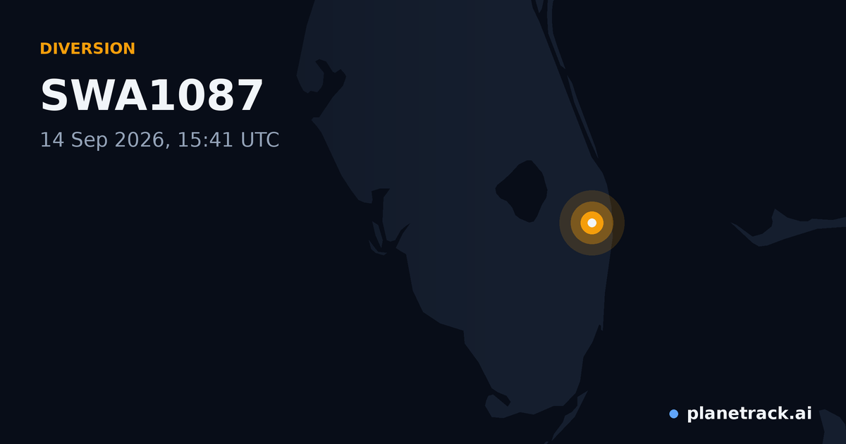 Map of where SWA1087's diversion happened