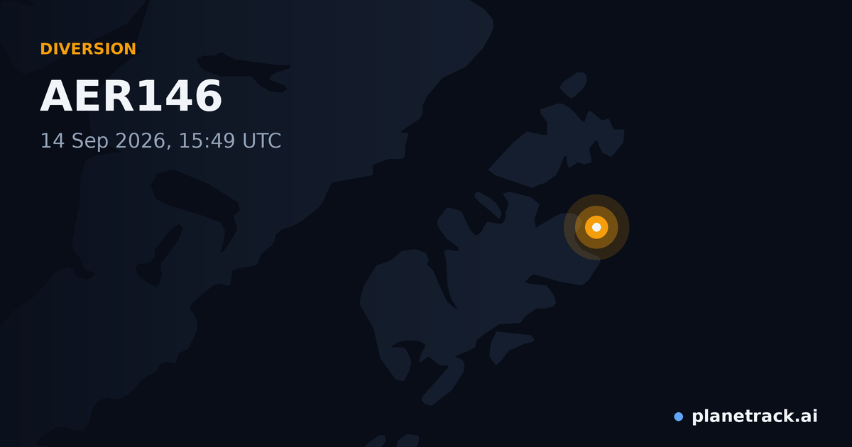 Map of where AER146's diversion happened