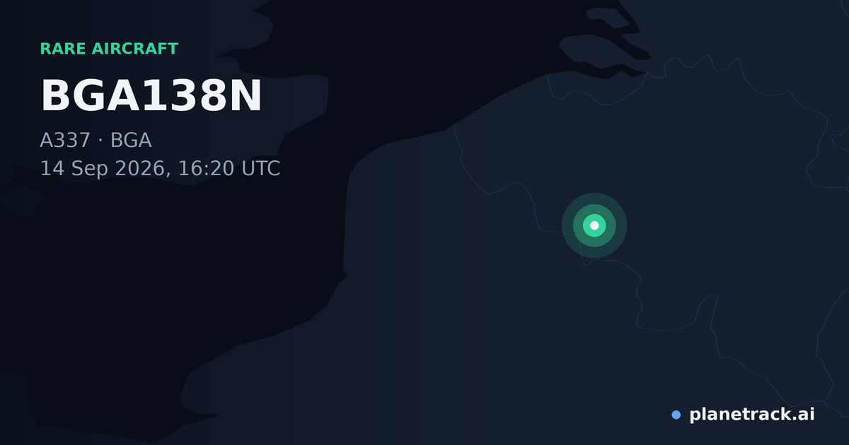 Map of where BGA138N's rare aircraft happened