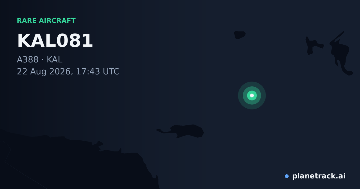 Map of where KAL081's rare aircraft happened