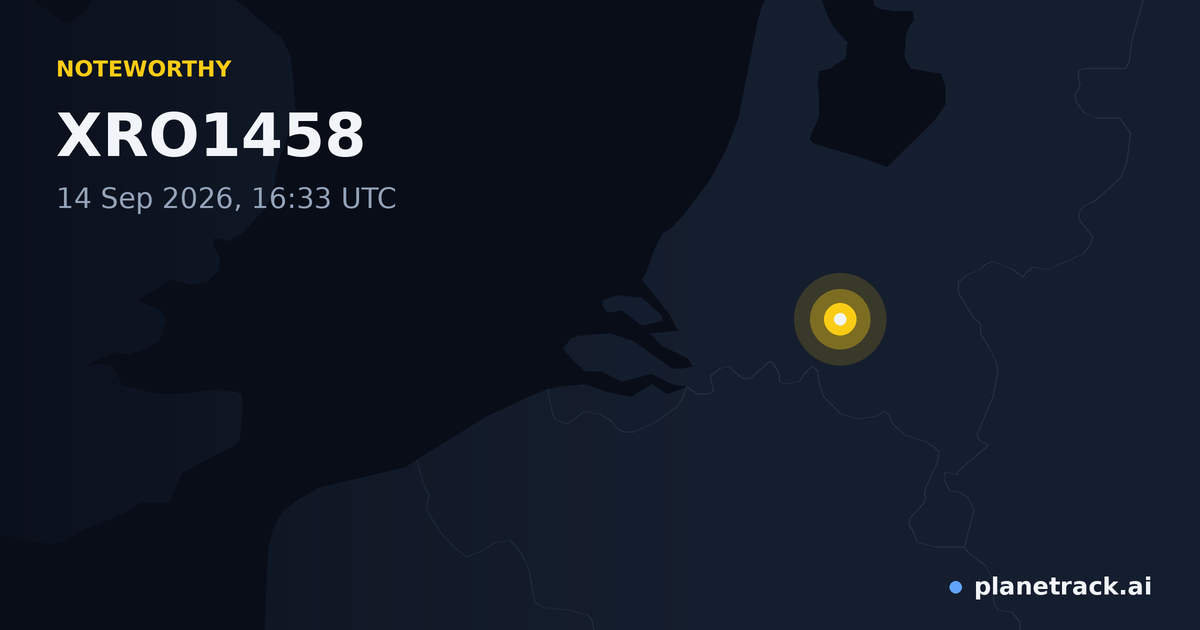 Map of where XRO1458's special aircraft happened