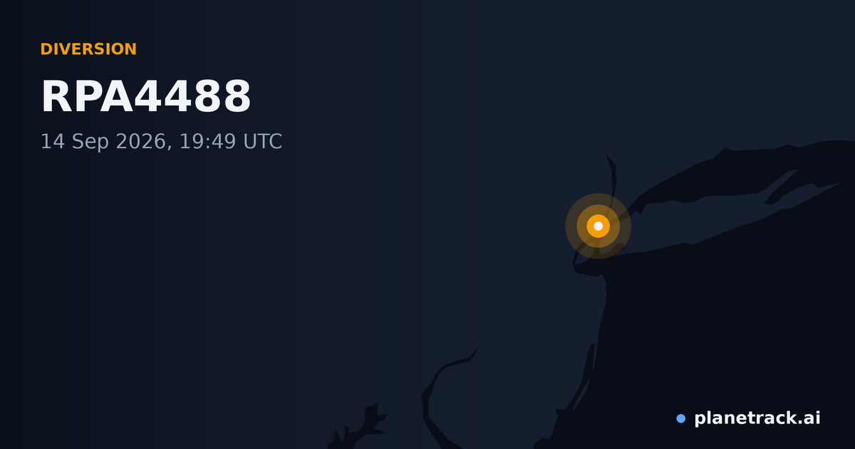 Map of where RPA4488's diversion happened