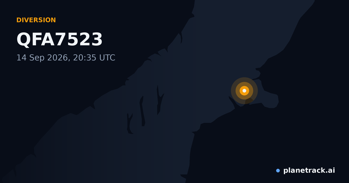 Map of where QFA7523's diversion happened