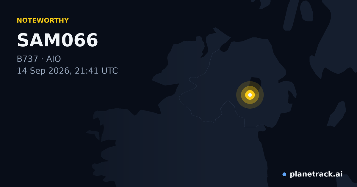 Map of where SAM066's special aircraft happened
