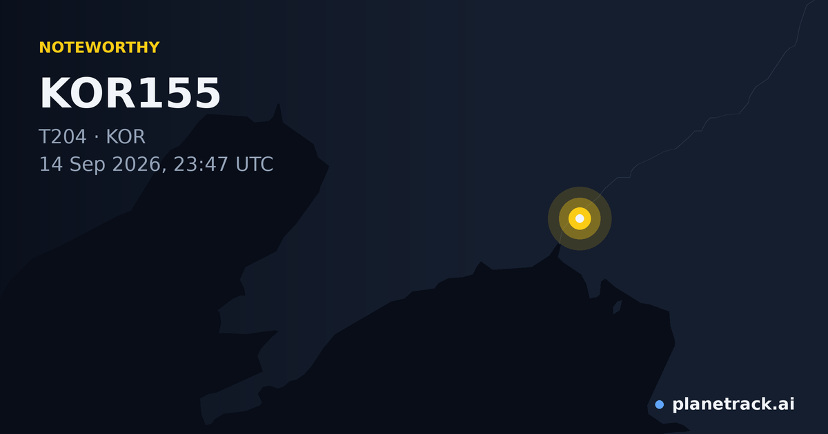 Map of where KOR155's special aircraft happened