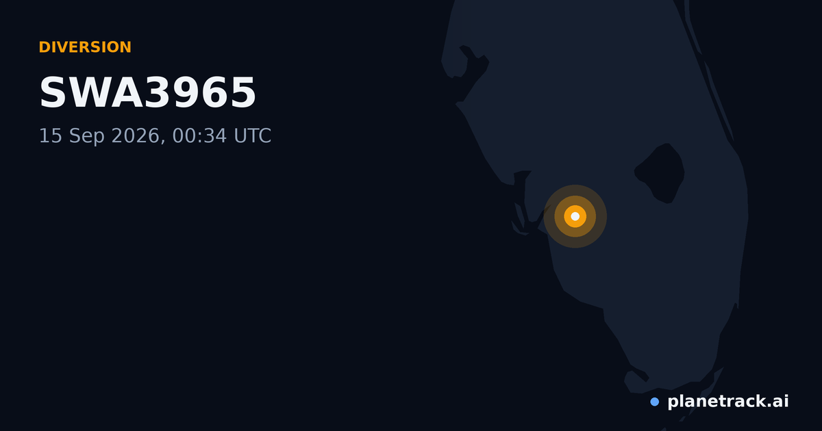 Map of where SWA3965's diversion happened