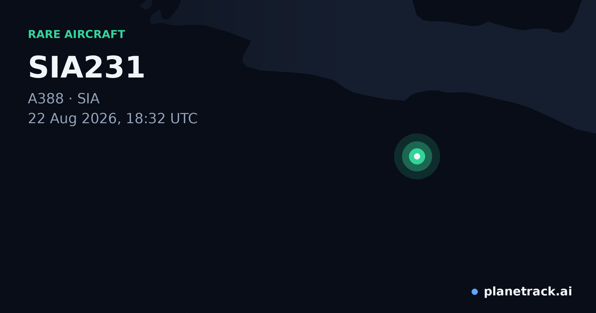 Map of where SIA231's rare aircraft happened