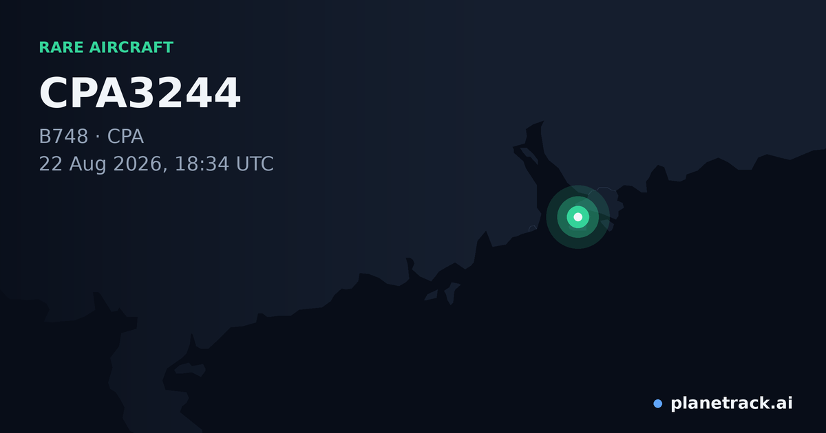 Map of where CPA3244's rare aircraft happened