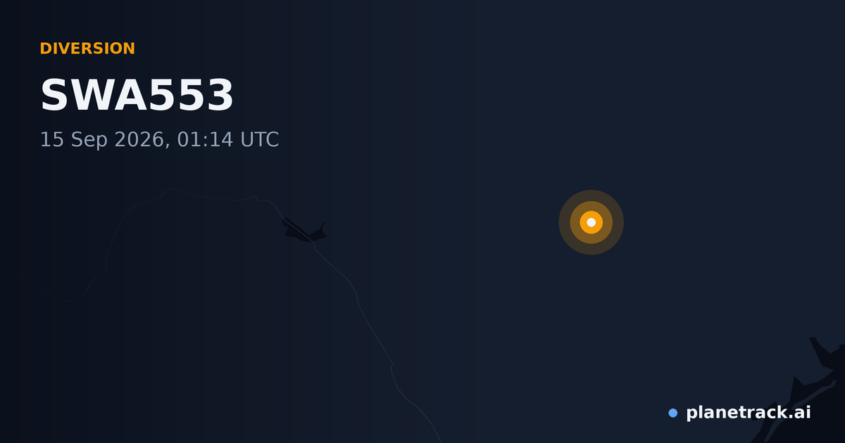 Map of where SWA553's diversion happened