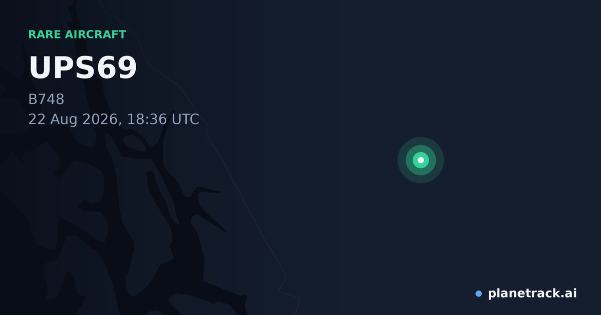 Map of where UPS69's rare aircraft happened