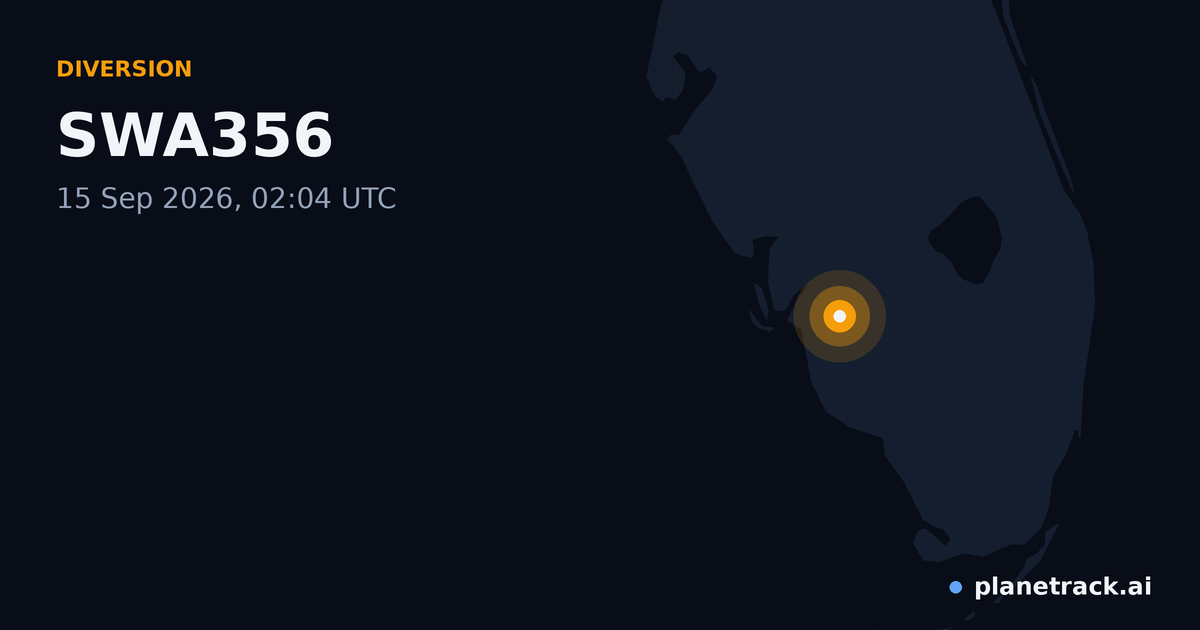 Map of where SWA356's diversion happened