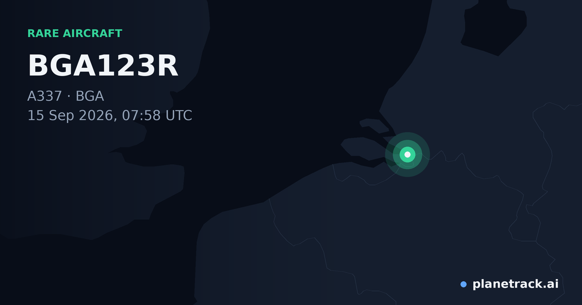 Map of where BGA123R's rare aircraft happened