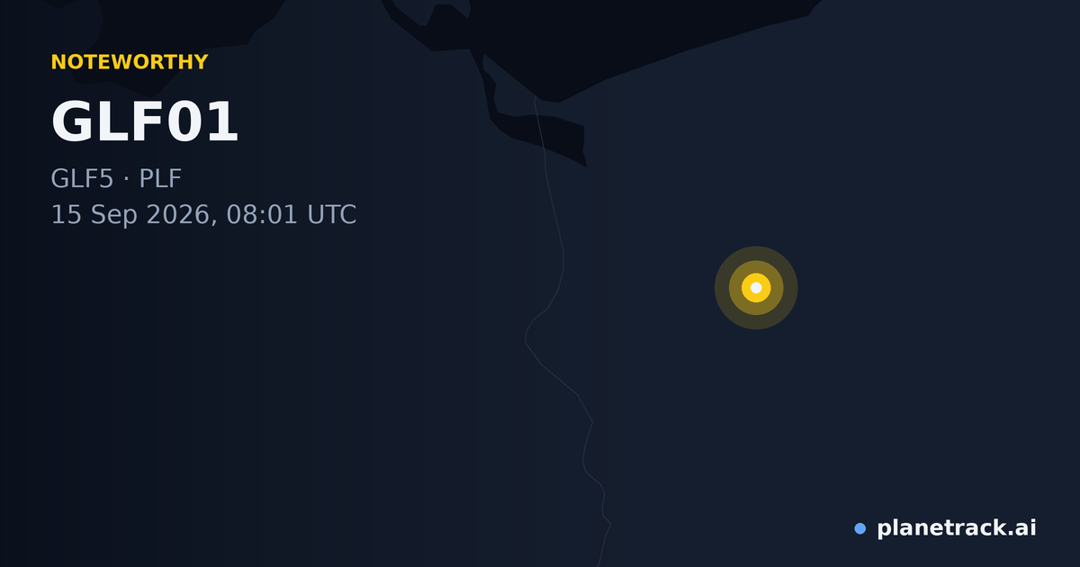 Map of where GLF01's special aircraft happened