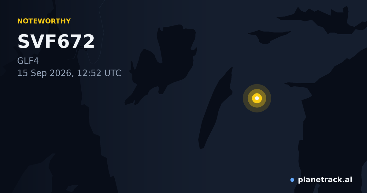 Map of where SVF672's special aircraft happened