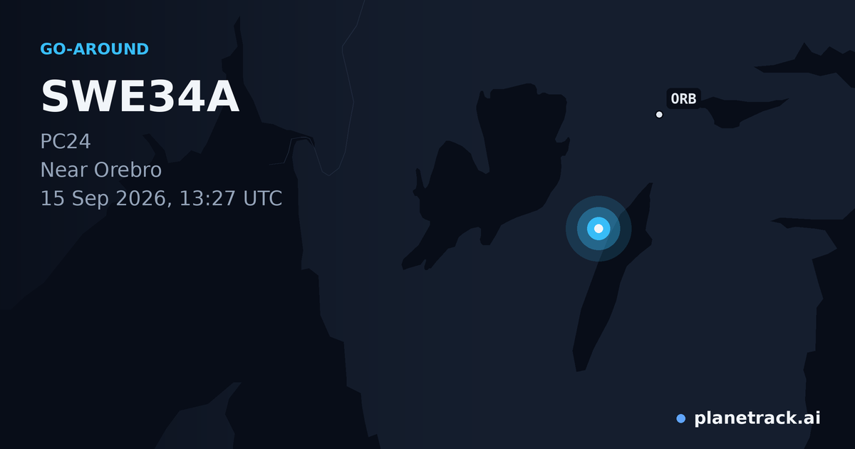 Map of where SWE34A's go-around happened