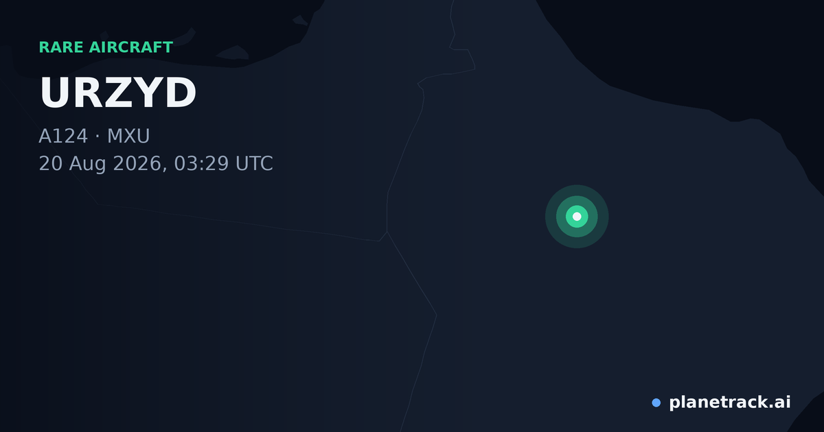 Map of where URZYD's rare aircraft happened