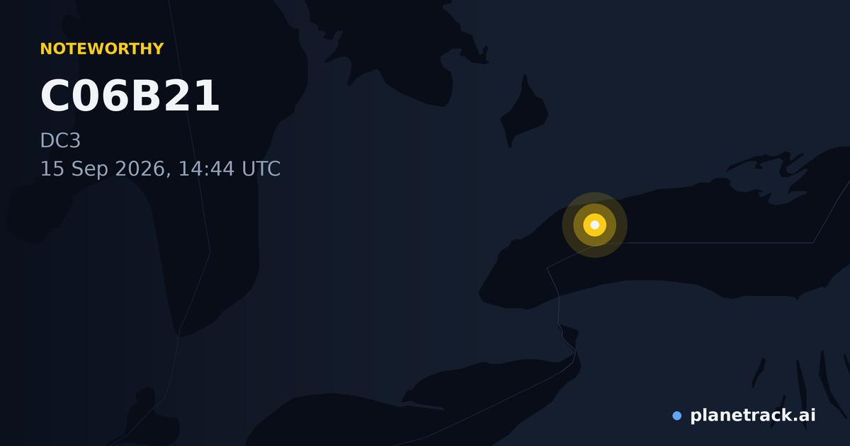 Map of where C06B21's special aircraft happened
