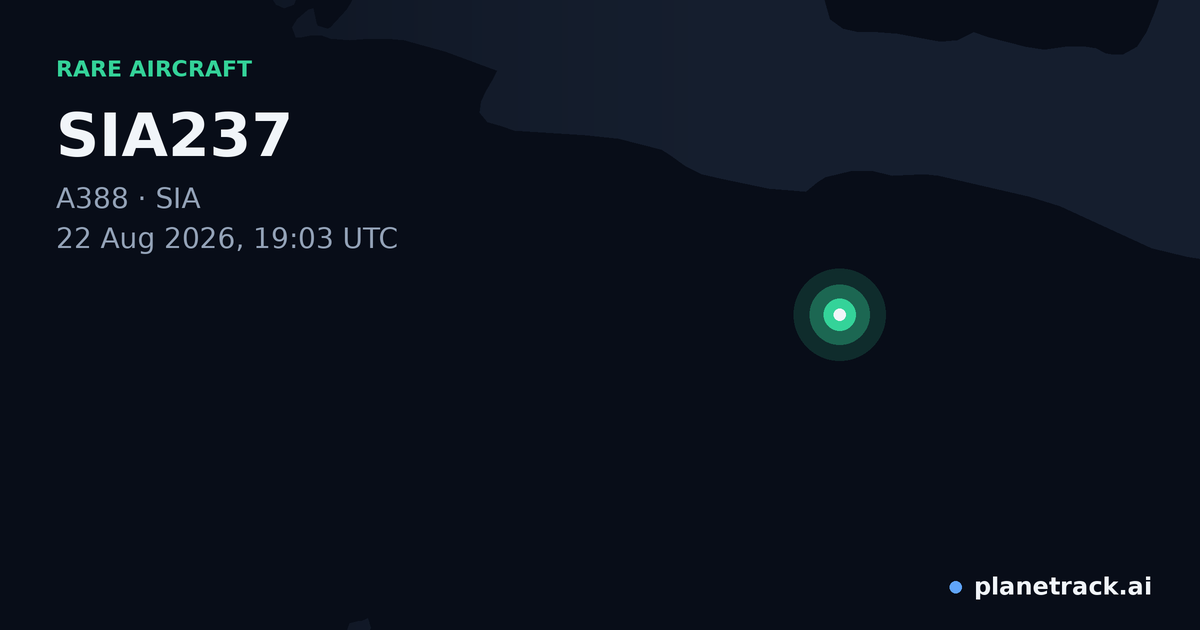 Map of where SIA237's rare aircraft happened