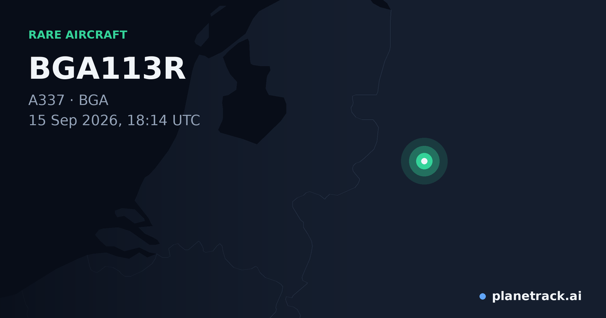 Map of where BGA113R's rare aircraft happened