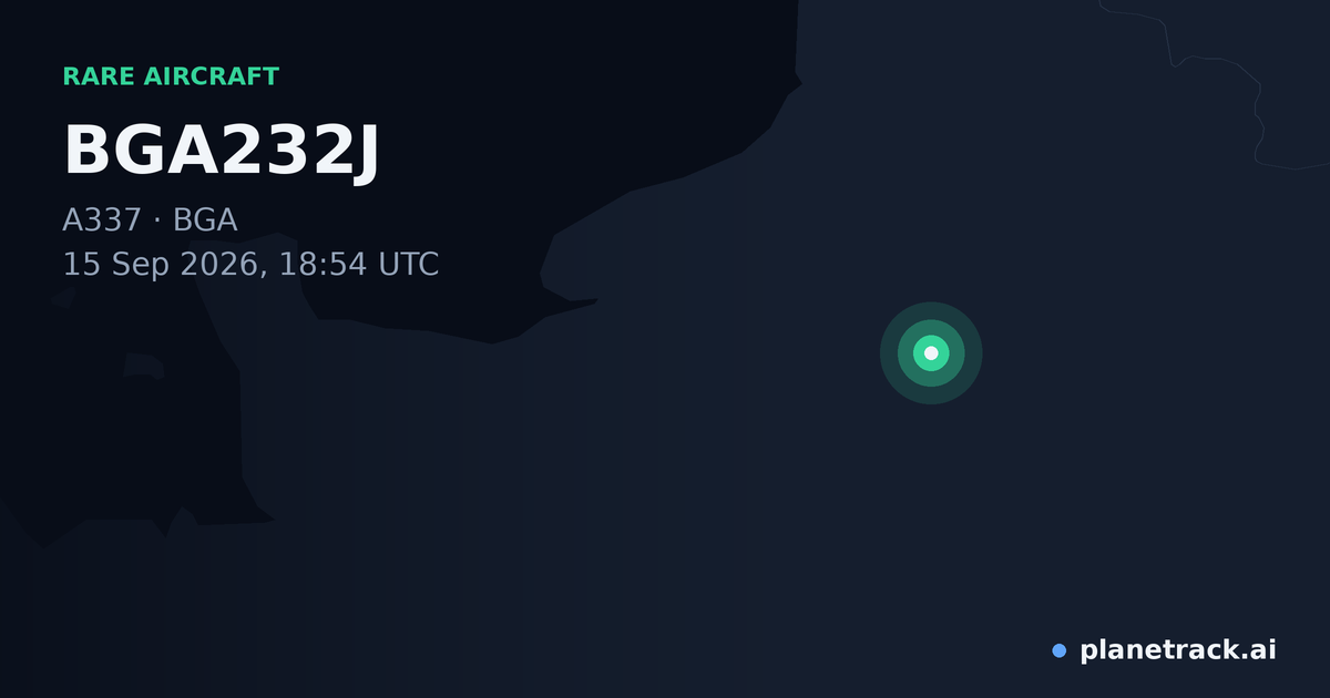 Map of where BGA232J's rare aircraft happened