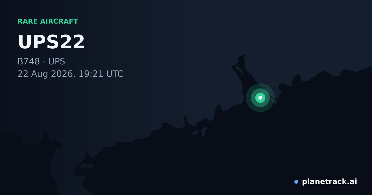 Map of where UPS22's rare aircraft happened