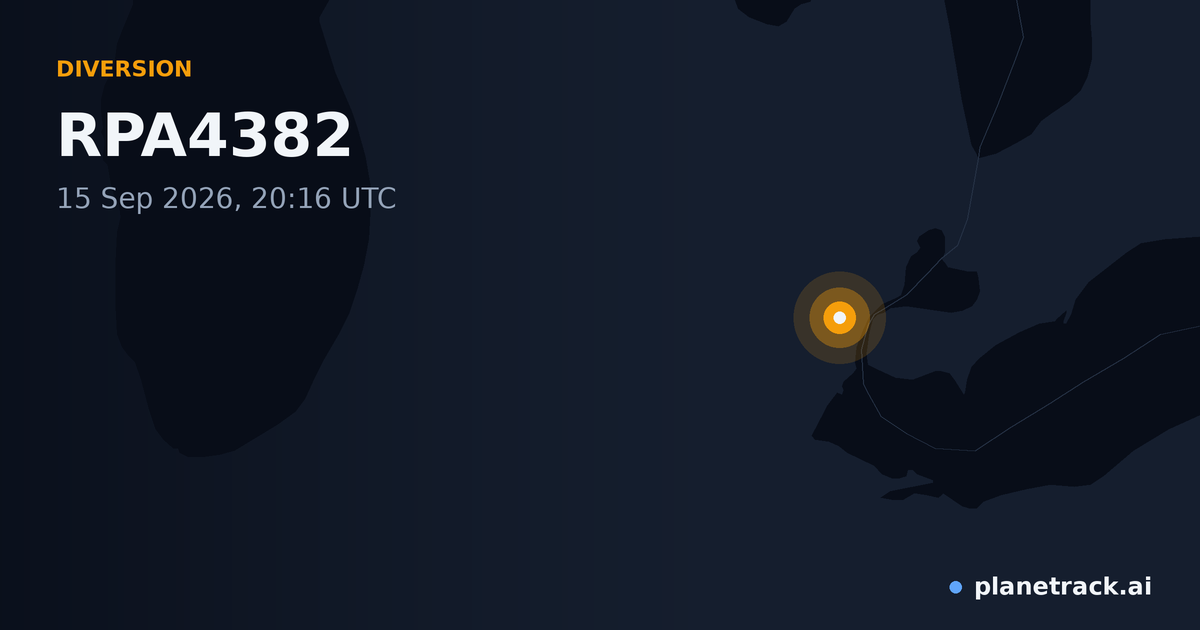 Map of where RPA4382's diversion happened