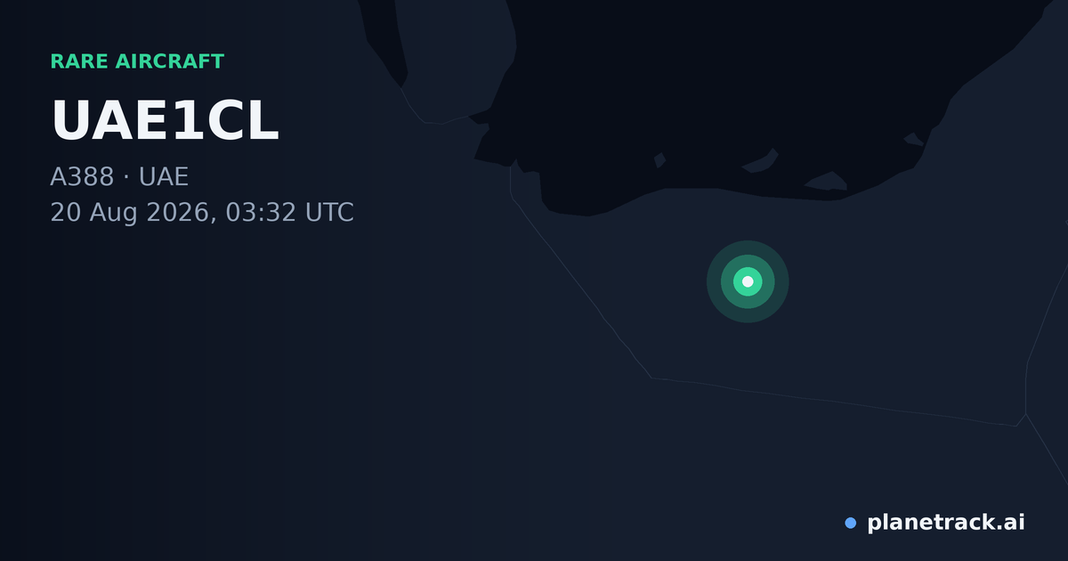 Map of where UAE1CL's rare aircraft happened