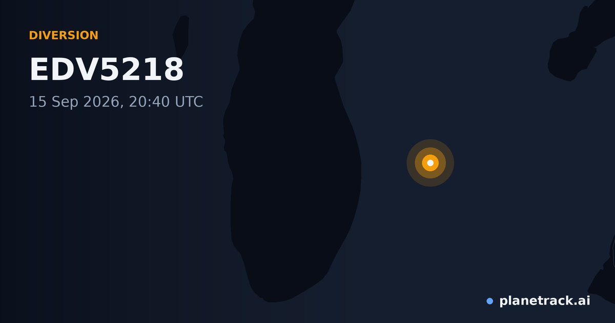Map of where EDV5218's diversion happened