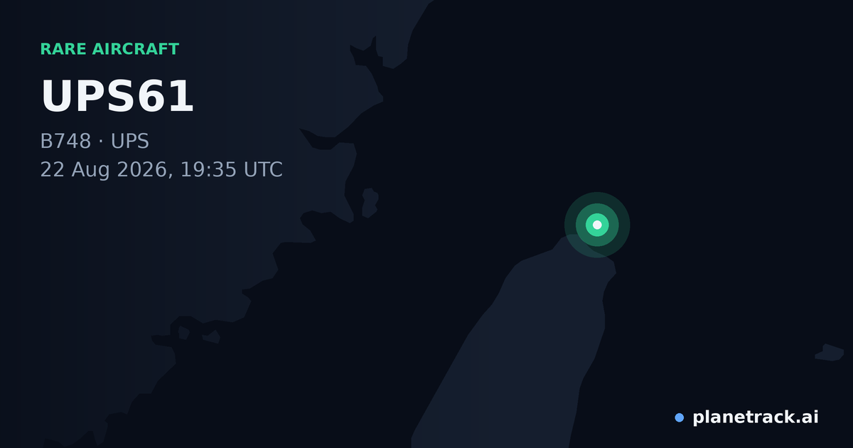 Map of where UPS61's rare aircraft happened
