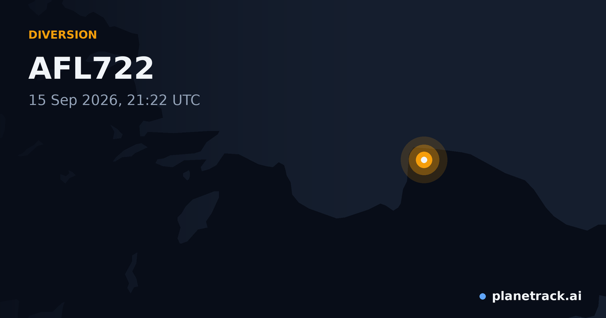Map of where AFL722's diversion happened