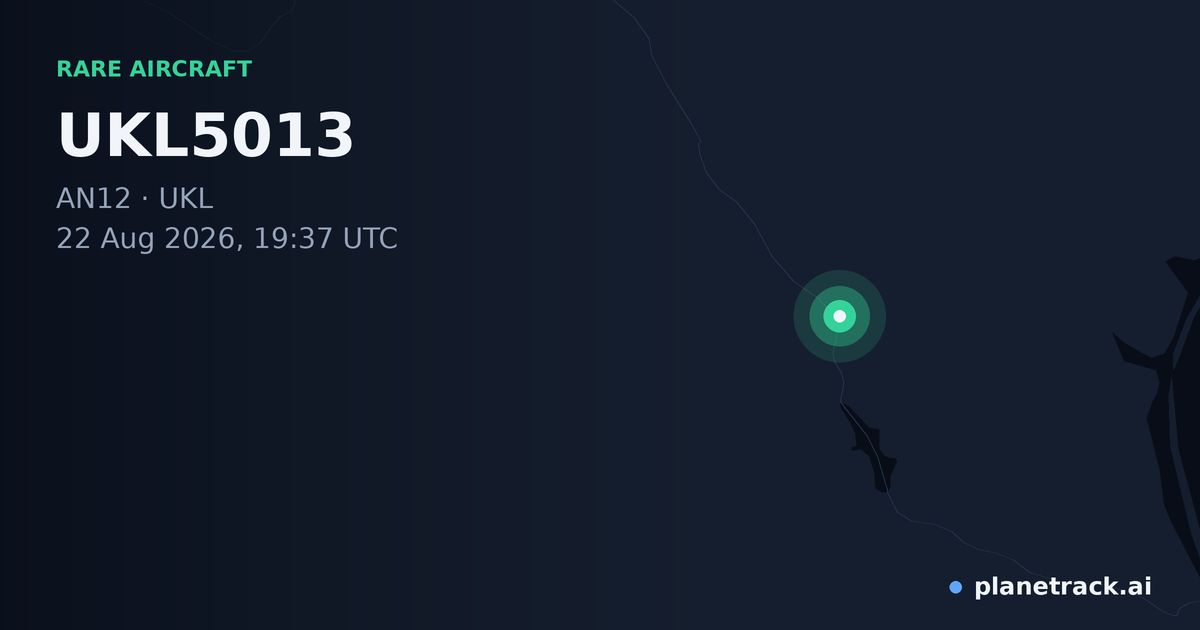 Map of where UKL5013's rare aircraft happened