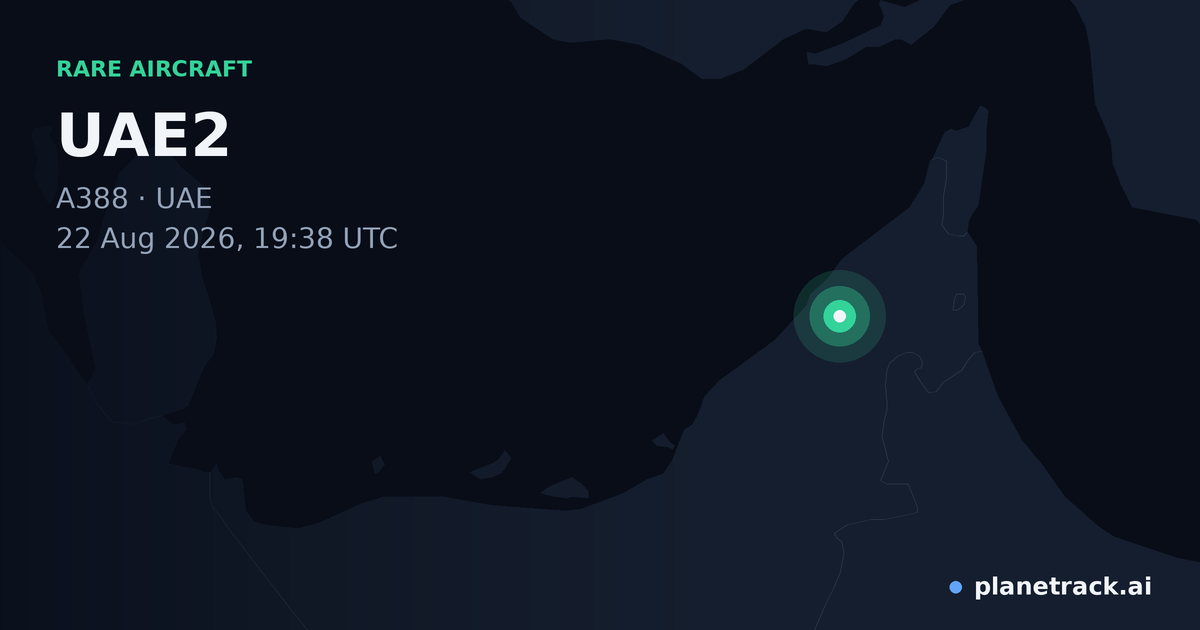 Map of where UAE2's rare aircraft happened