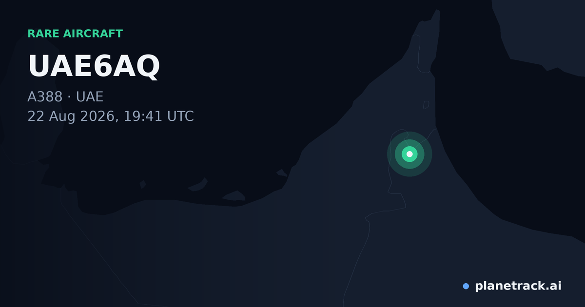 Map of where UAE6AQ's rare aircraft happened