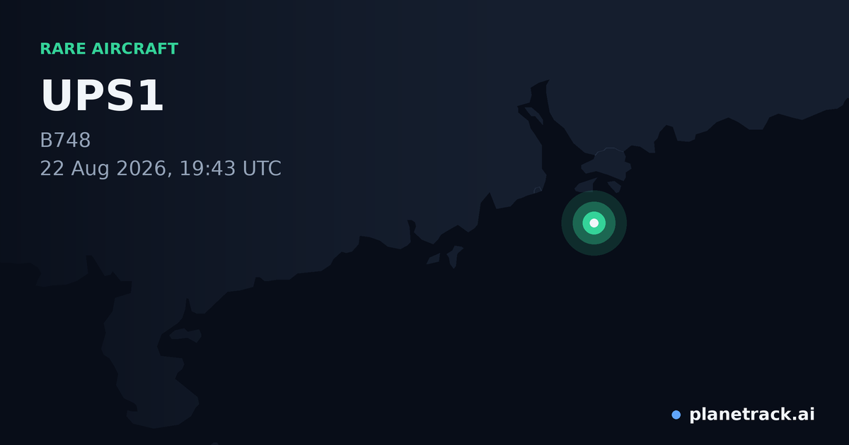Map of where UPS1's rare aircraft happened