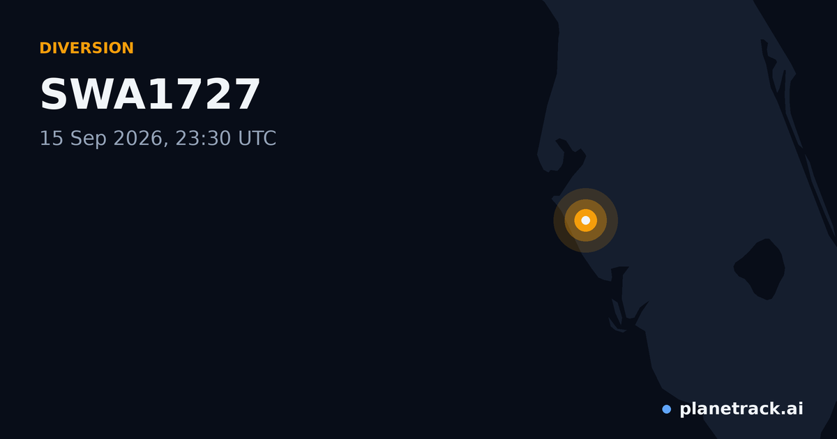 Map of where SWA1727's diversion happened