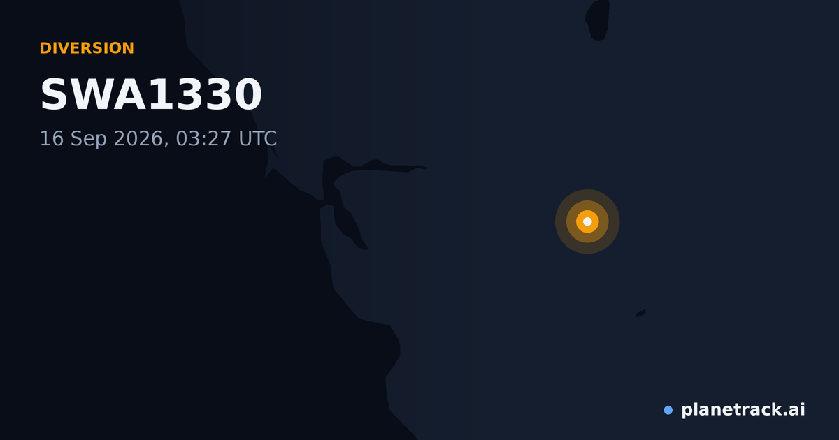 Map of where SWA1330's diversion happened