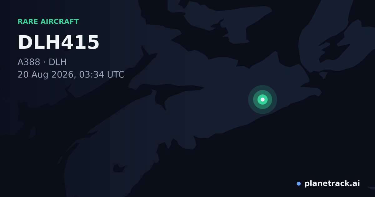 Map of where DLH415's rare aircraft happened