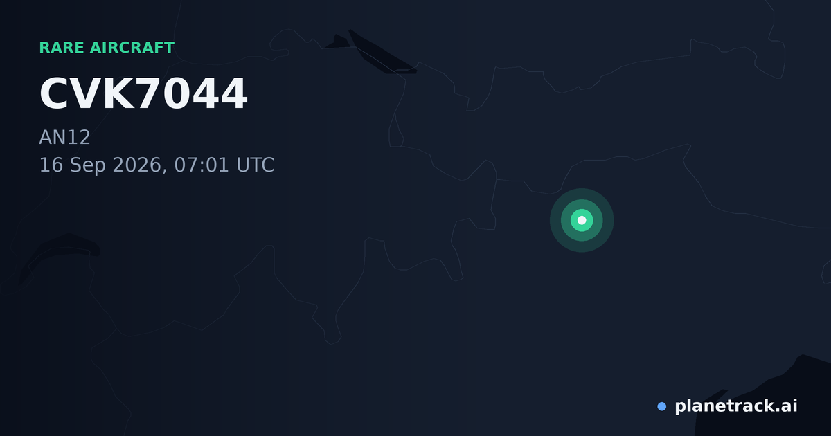 Map of where CVK7044's rare aircraft happened
