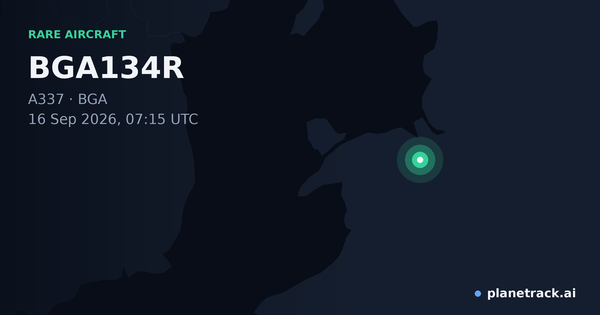 Map of where BGA134R's rare aircraft happened