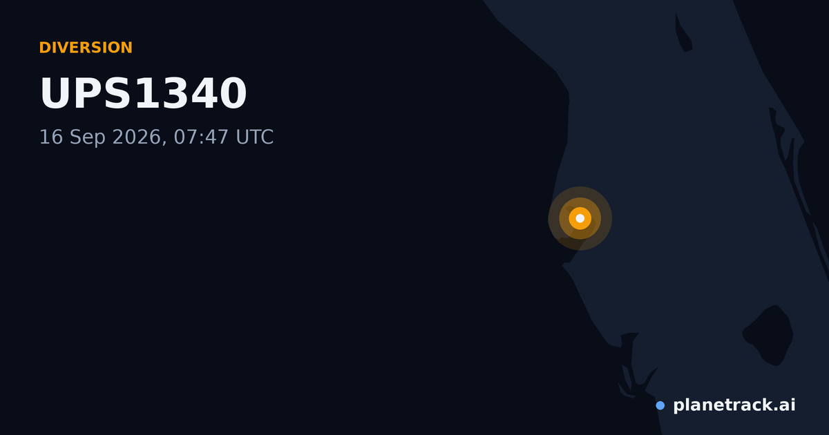 Map of where UPS1340's diversion happened