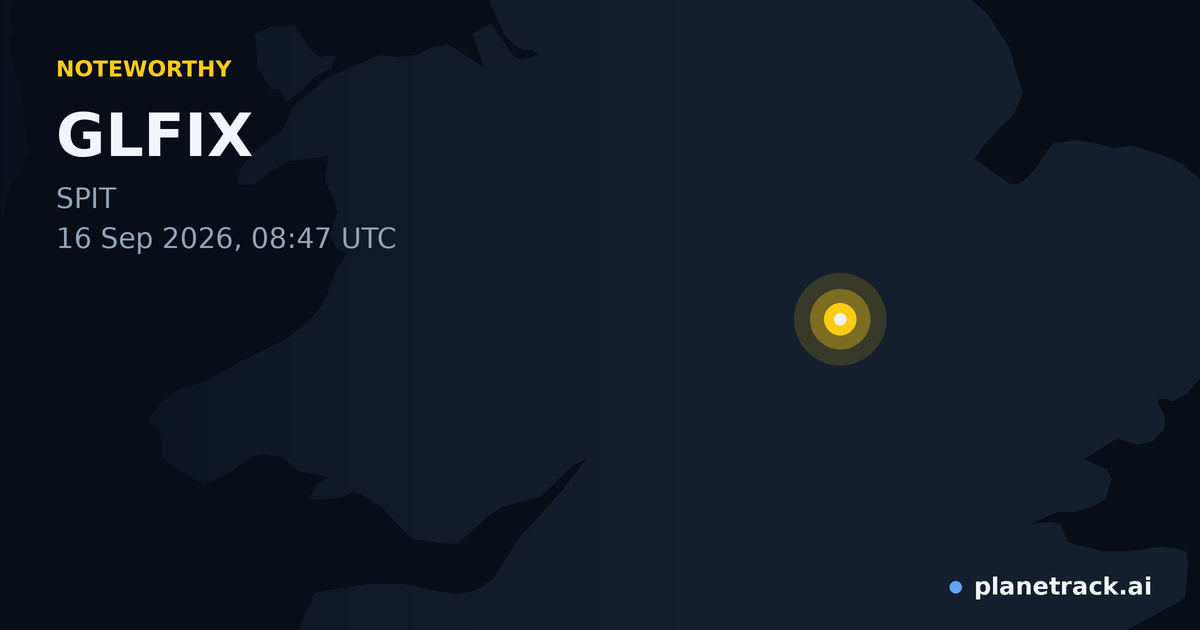 Map of where GLFIX's special aircraft happened