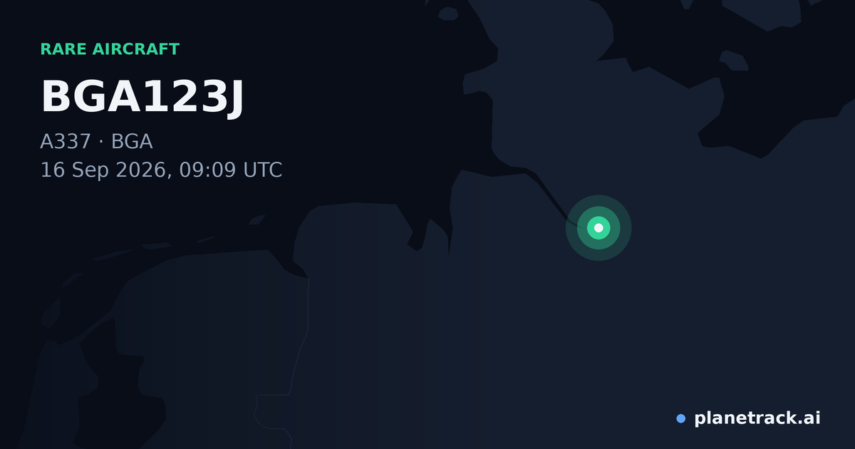 Map of where BGA123J's rare aircraft happened