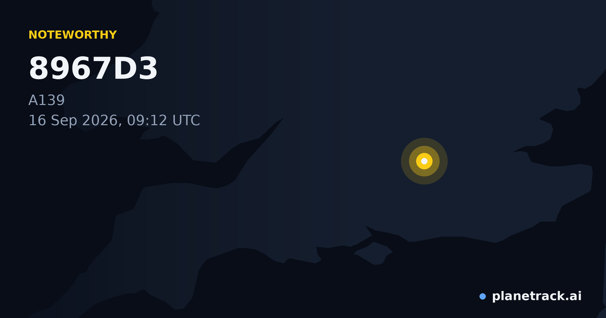Map of where 8967D3's special aircraft happened