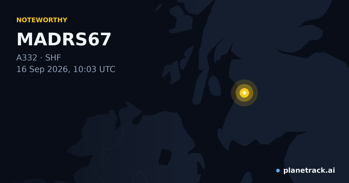 Map of where MADRS67's special aircraft happened
