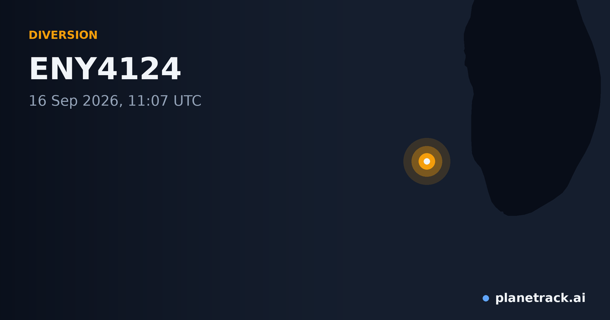 Map of where ENY4124's diversion happened
