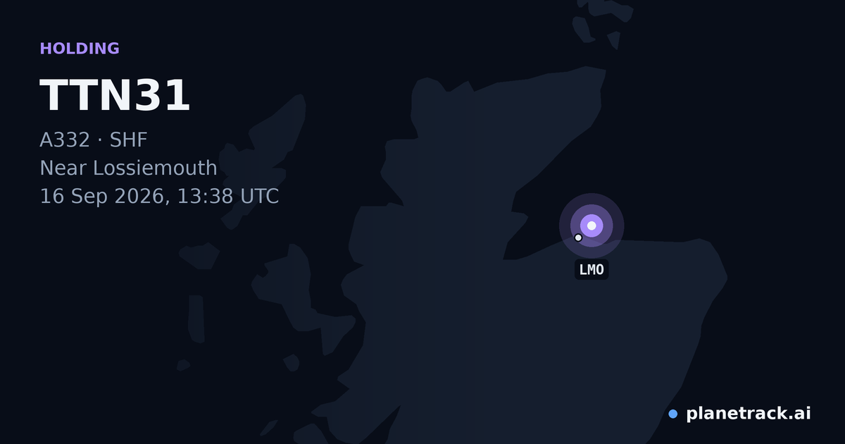 Map of where TTN31's holding pattern happened