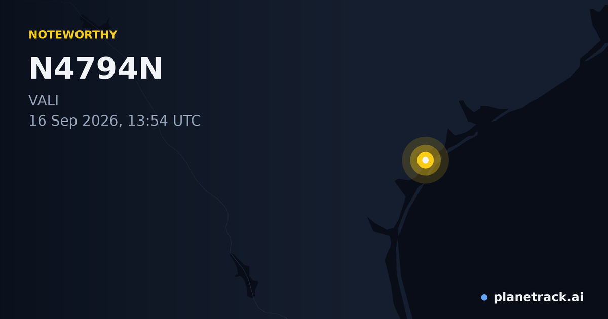 Map of where N4794N's special aircraft happened