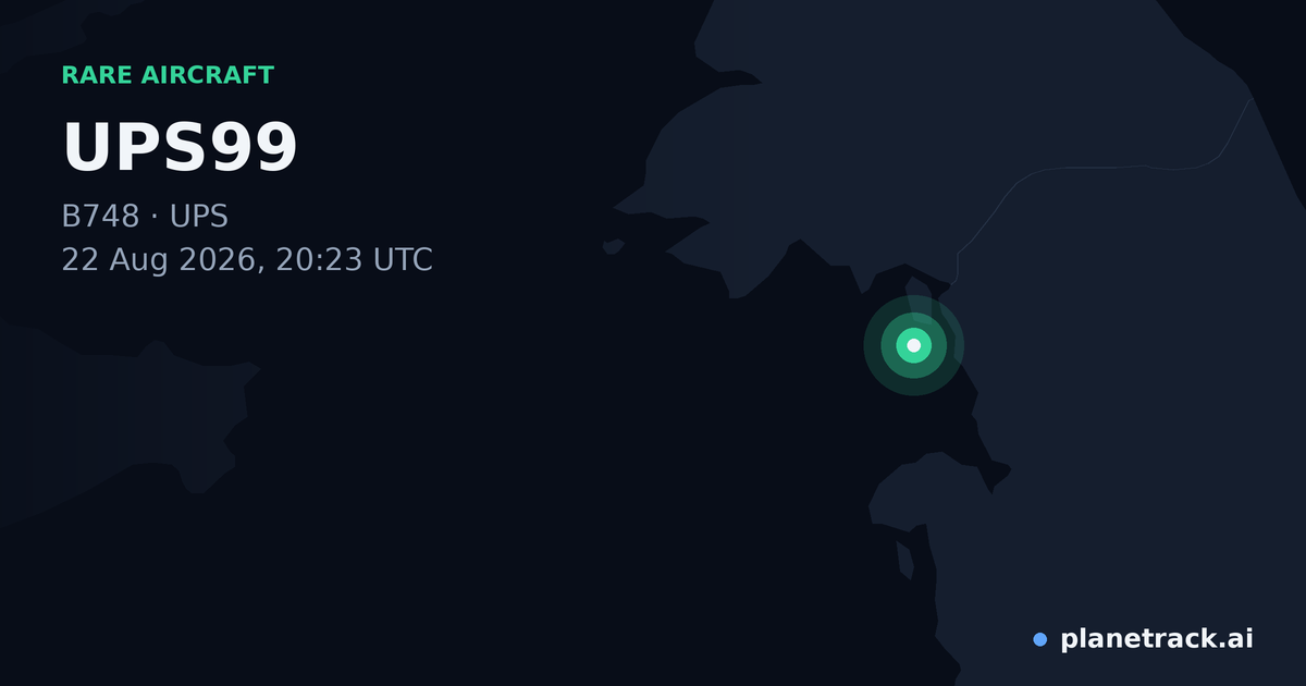 Map of where UPS99's rare aircraft happened