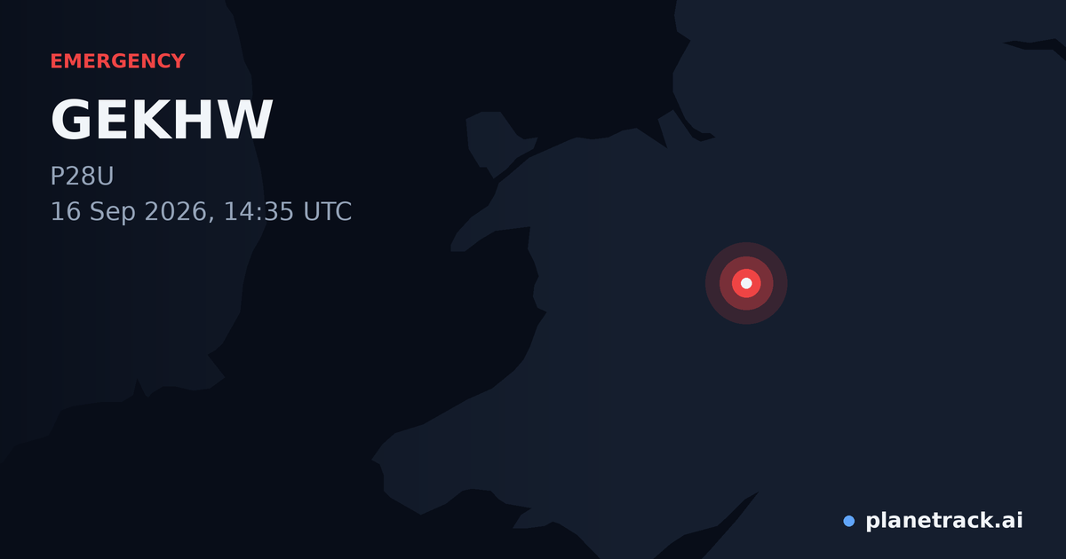 Map of where GEKHW's emergency: squawk 7500 happened